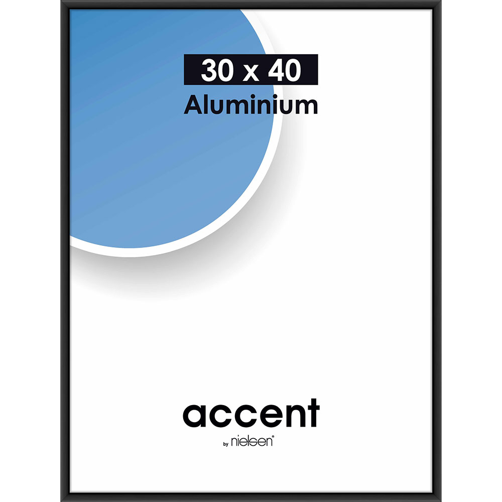 Accent Aluminium Svart Matt - 16