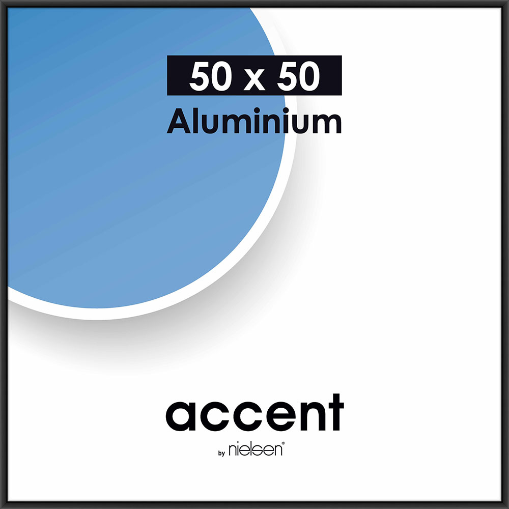 Accent Aluminium Svart Matt - 19