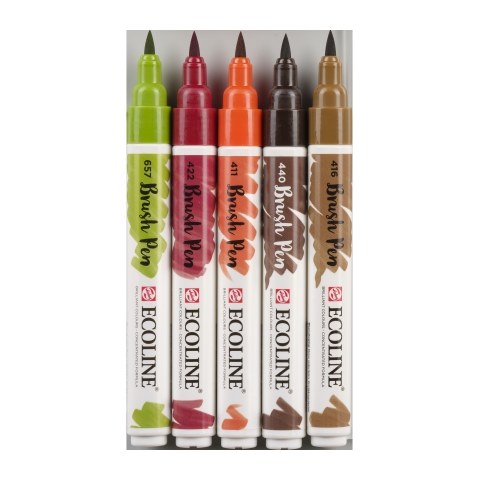 Talens Ecoline Brush Pen set 5 Autumn - 6