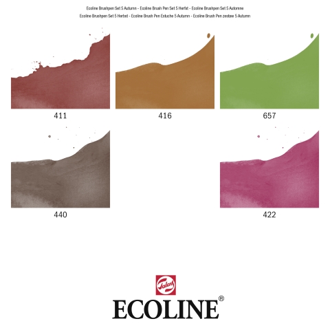 Talens Ecoline Brush Pen set 5 Autumn - 3