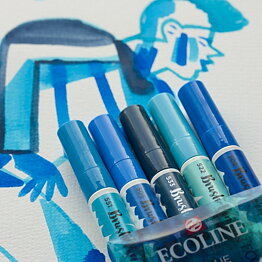 Talens Ecoline Brush Pen set 5 Blue