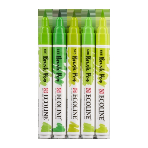 Talens Ecoline Brush Pen set 5 green - 4