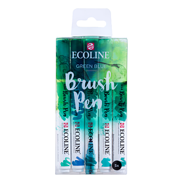 Talens Ecoline Brush Pen set 5 Blue green