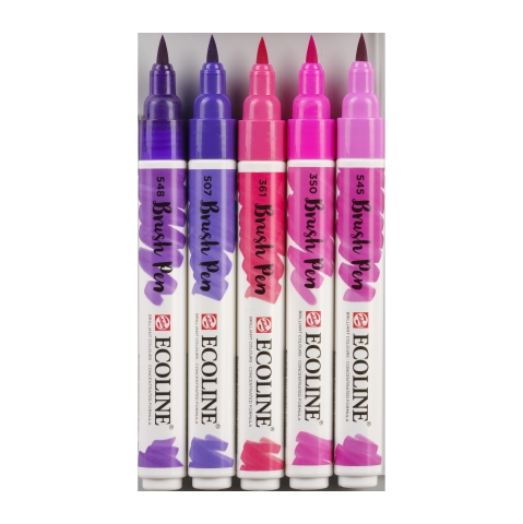 Talens Ecoline Brush Pen set 5 Violet - 4