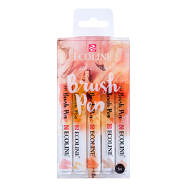 Talens Ecoline Brush Pen set 5 Beige Pink