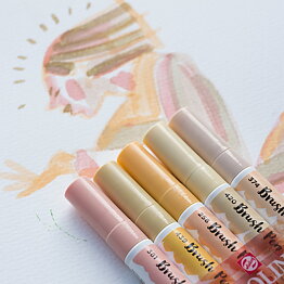 Talens Ecoline Brush Pen set 5 Beige Pink