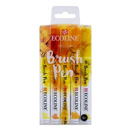 Talens Ecoline Brush Pen set 5 Yellow