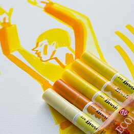 Talens Ecoline Brush Pen set 5 Yellow