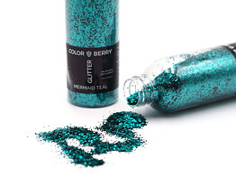 Glitter Dusty Mermaid Teal Chunkey