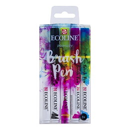 Talens Ecoline Brush Pen Set 5 Primary