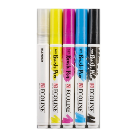 Talens Ecoline Brush Pen Set 5 Primary - 7