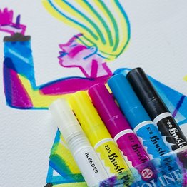 Talens Ecoline Brush Pen Set 5 Primary