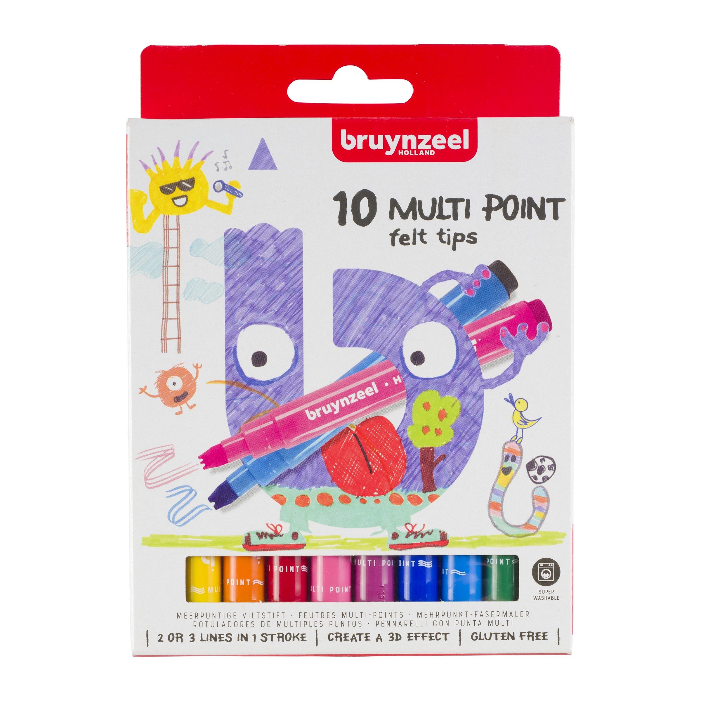 KIDS MULTI POINT FELT TIPS SET 10