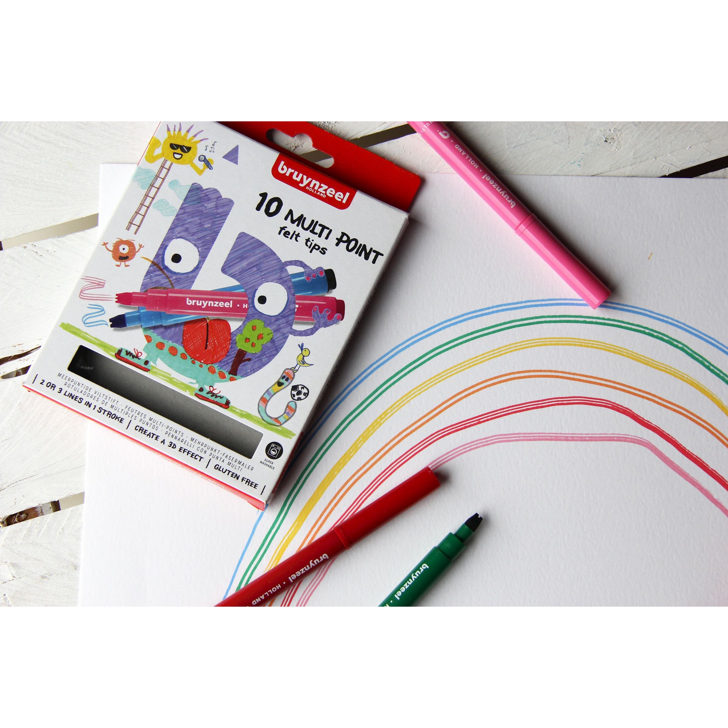 KIDS MULTI POINT FELT TIPS SET 10 - 6
