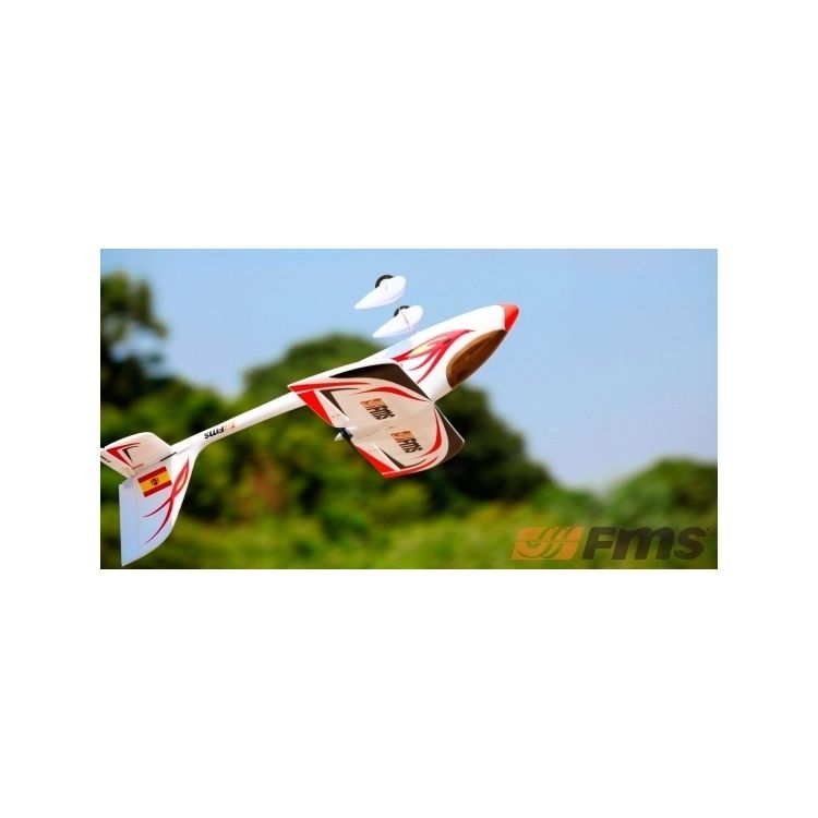 Red Dragonfly 900 mm RTF 2.4G vit FMS med SkyRC laddare - 3