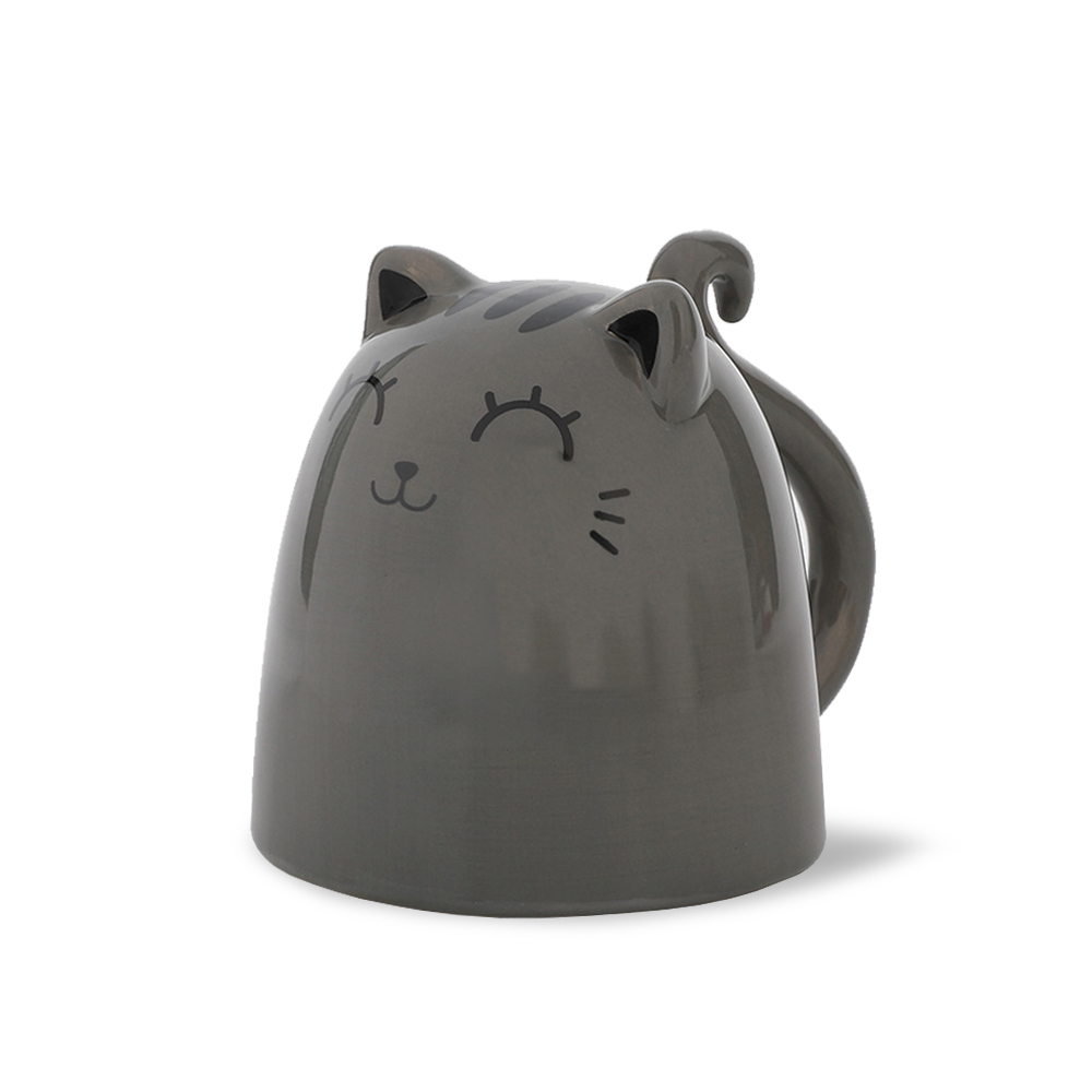 Mugg Up & Down Grå Katt
