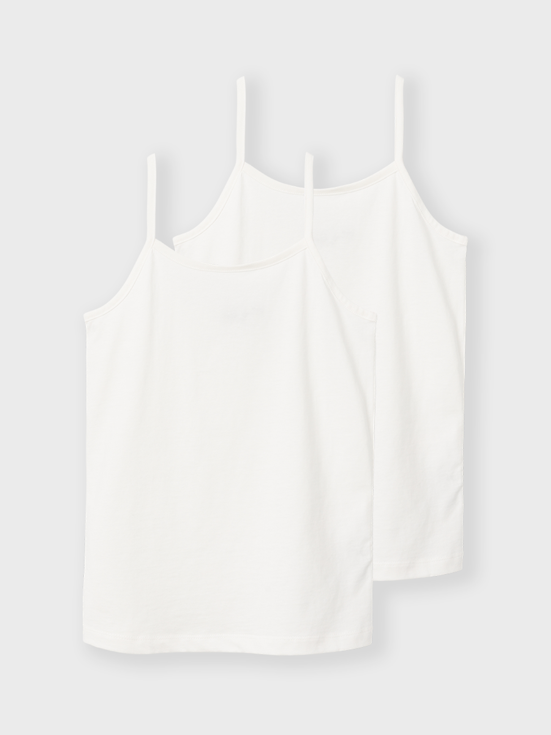 NLFNOVE STRAP SHORT S TOP 2P NOOS White Alyssum