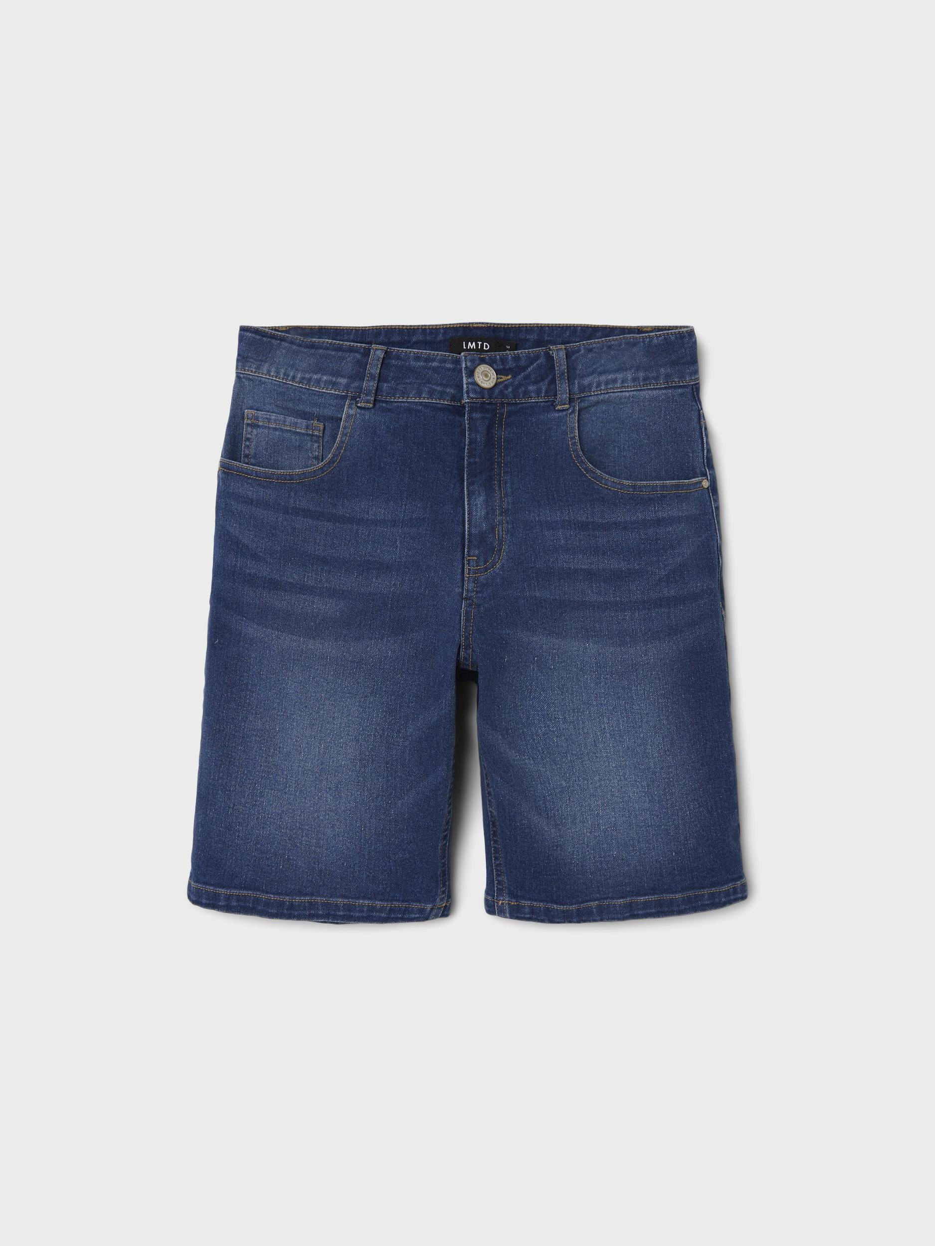 NLMTEPPE DNM SLIM SHORTS Medium Blue Denim