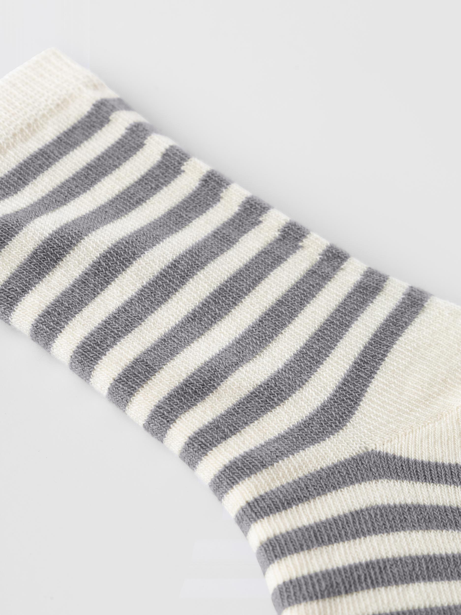 NBMELOVE STRIPE SOCK LIL Silver Filigree - 2