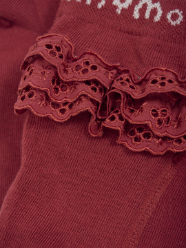 Stocking W Lace Rio Red - 2