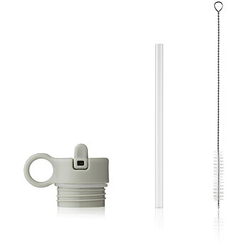 Lid with straw and brush for Anker Dove blue