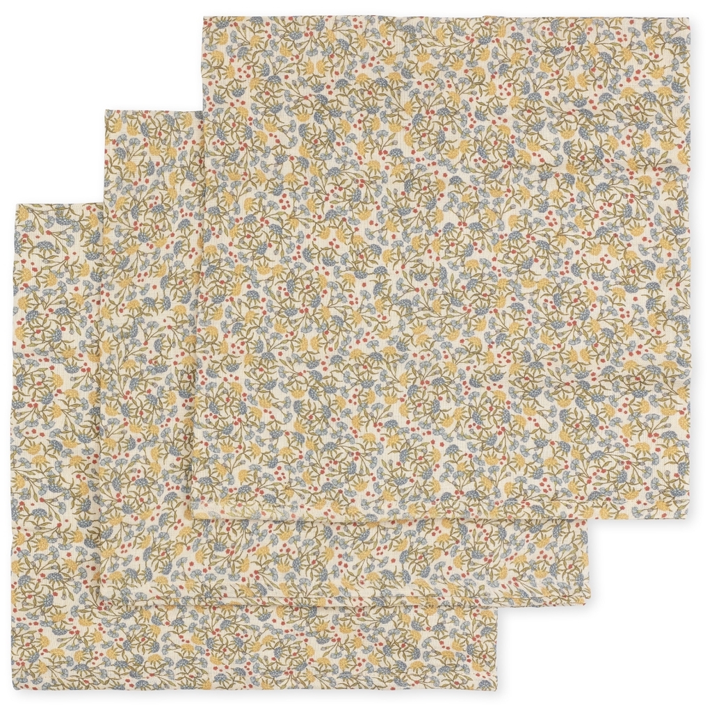 3 PACK MUSLIN CLOTH GOTS JARDIN DE FLEURS