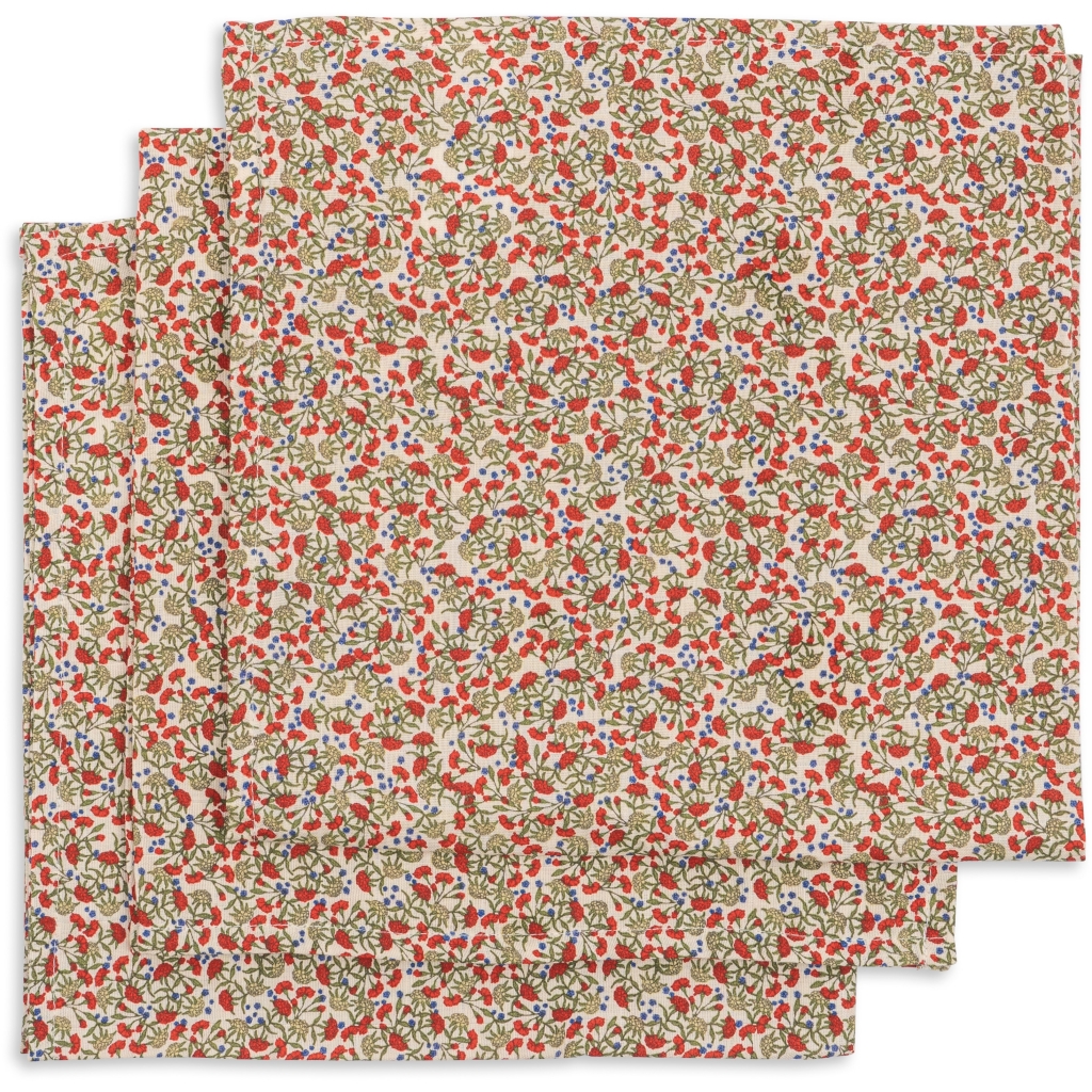 3 PACK MUSLIN CLOTH GOTS CARNATIONS - 2