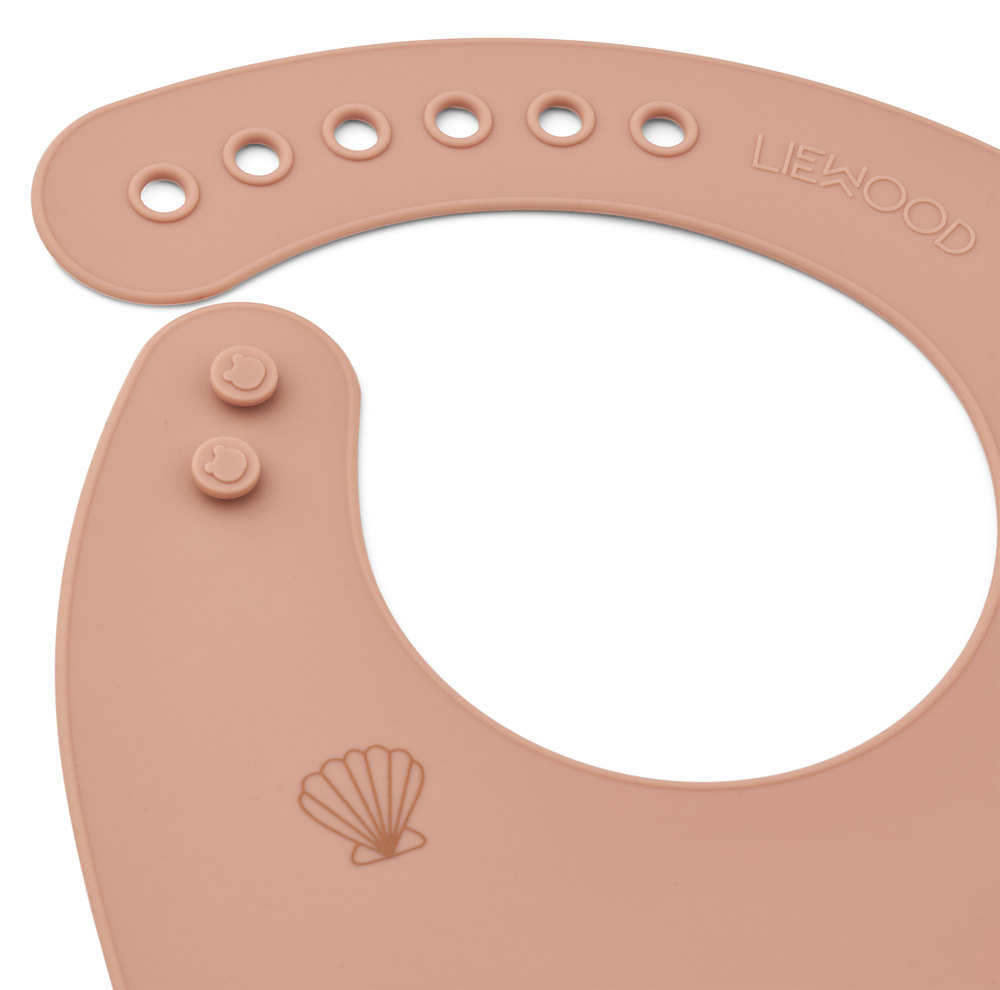Tilda Silicone Bib 2-Pack Seashell Pale tuscany - 2