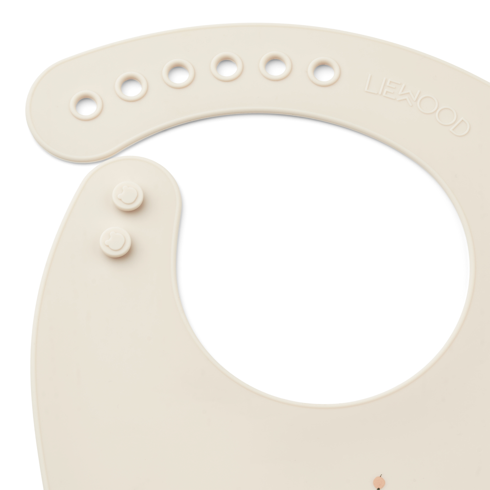 Tilda Silicone Bib 2-Pack Peach sea shell mix - 2