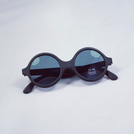 SUNGLASSES ROUND BLACK