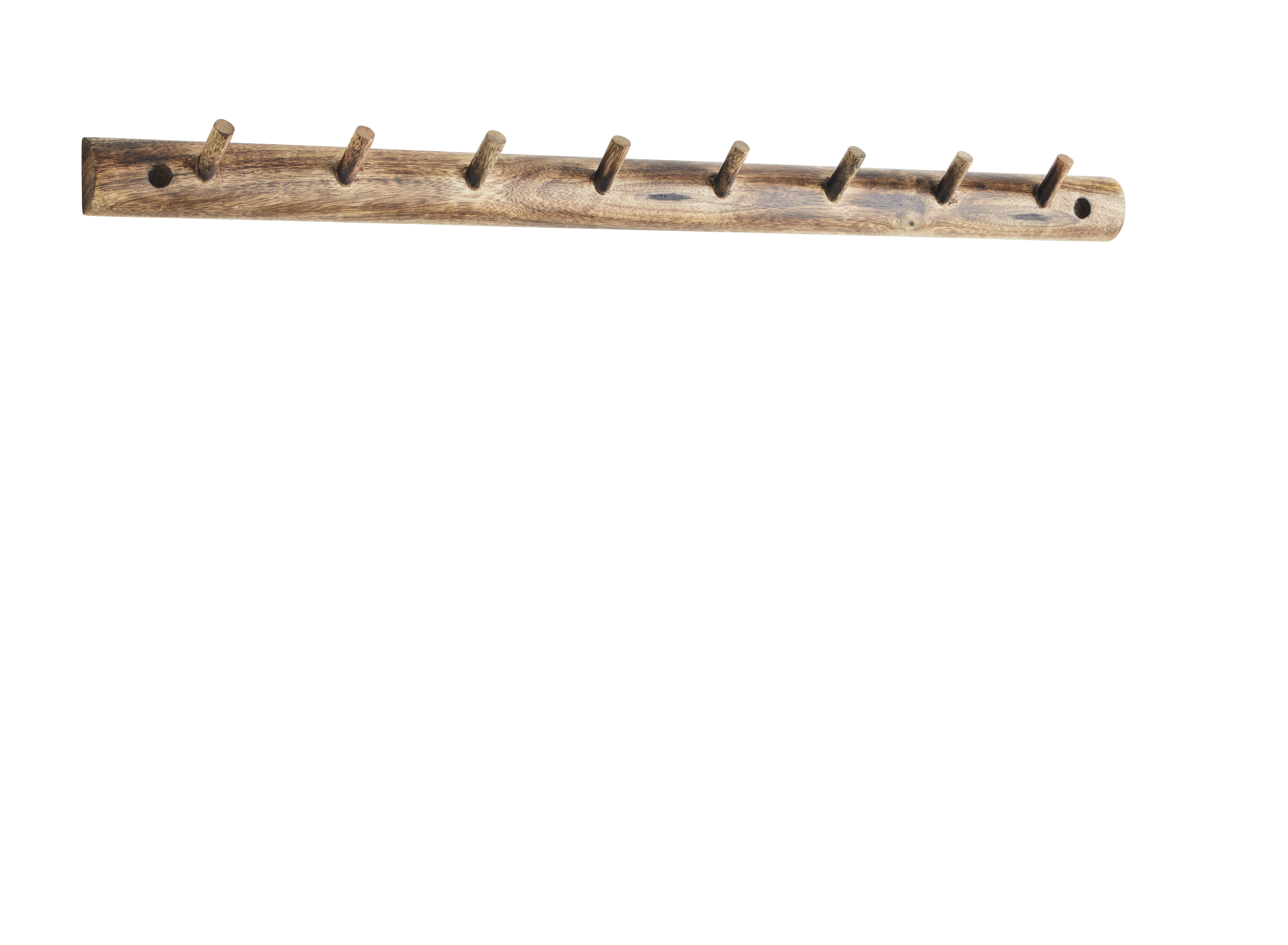 Wooden coat rack Mango wood Dark natural