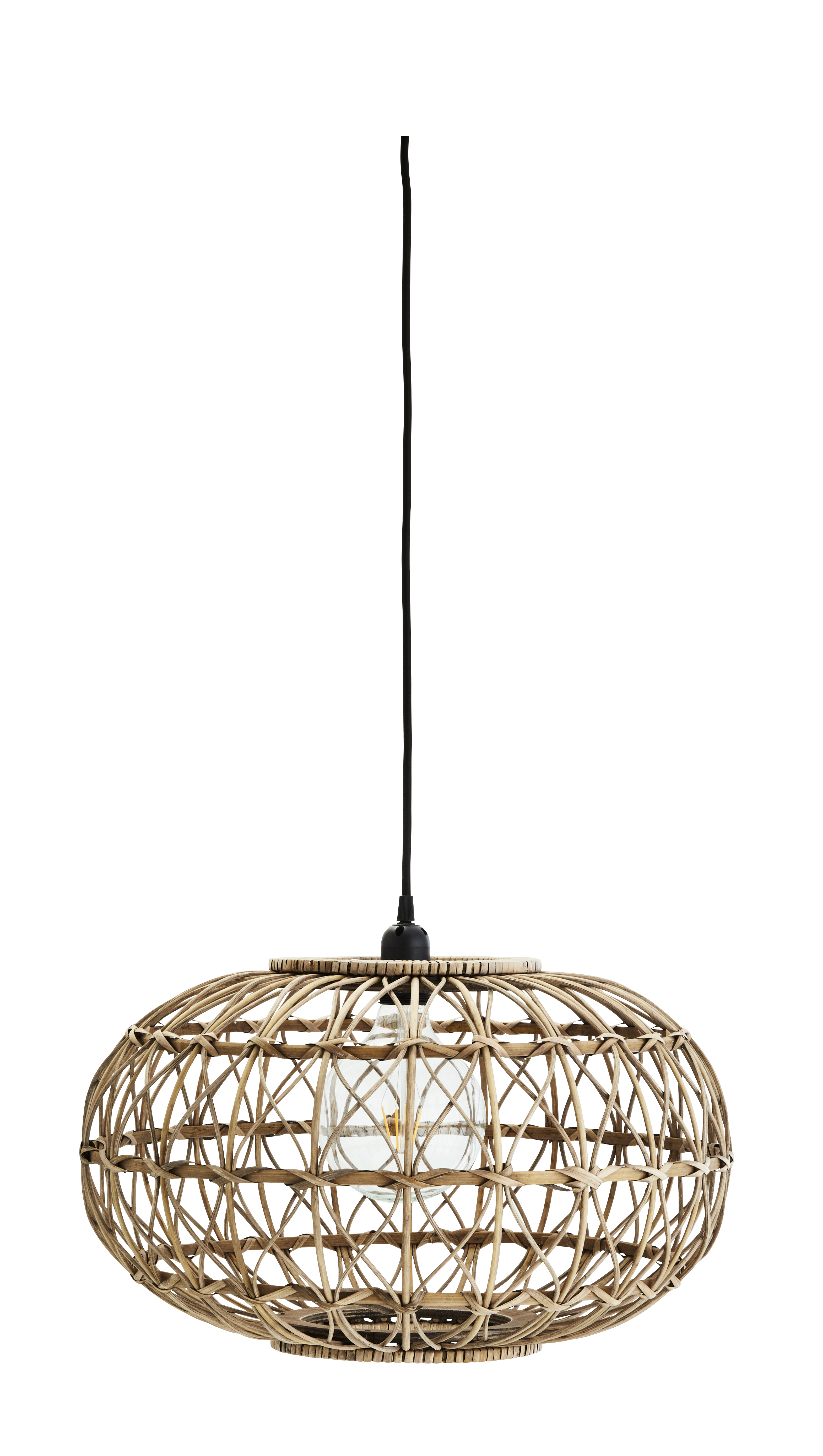 RATTAN CEILING LAMP Dark natural black