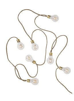 INDOOR WIRE LIGHTS W FILAMENT TEXT Natural clear gold