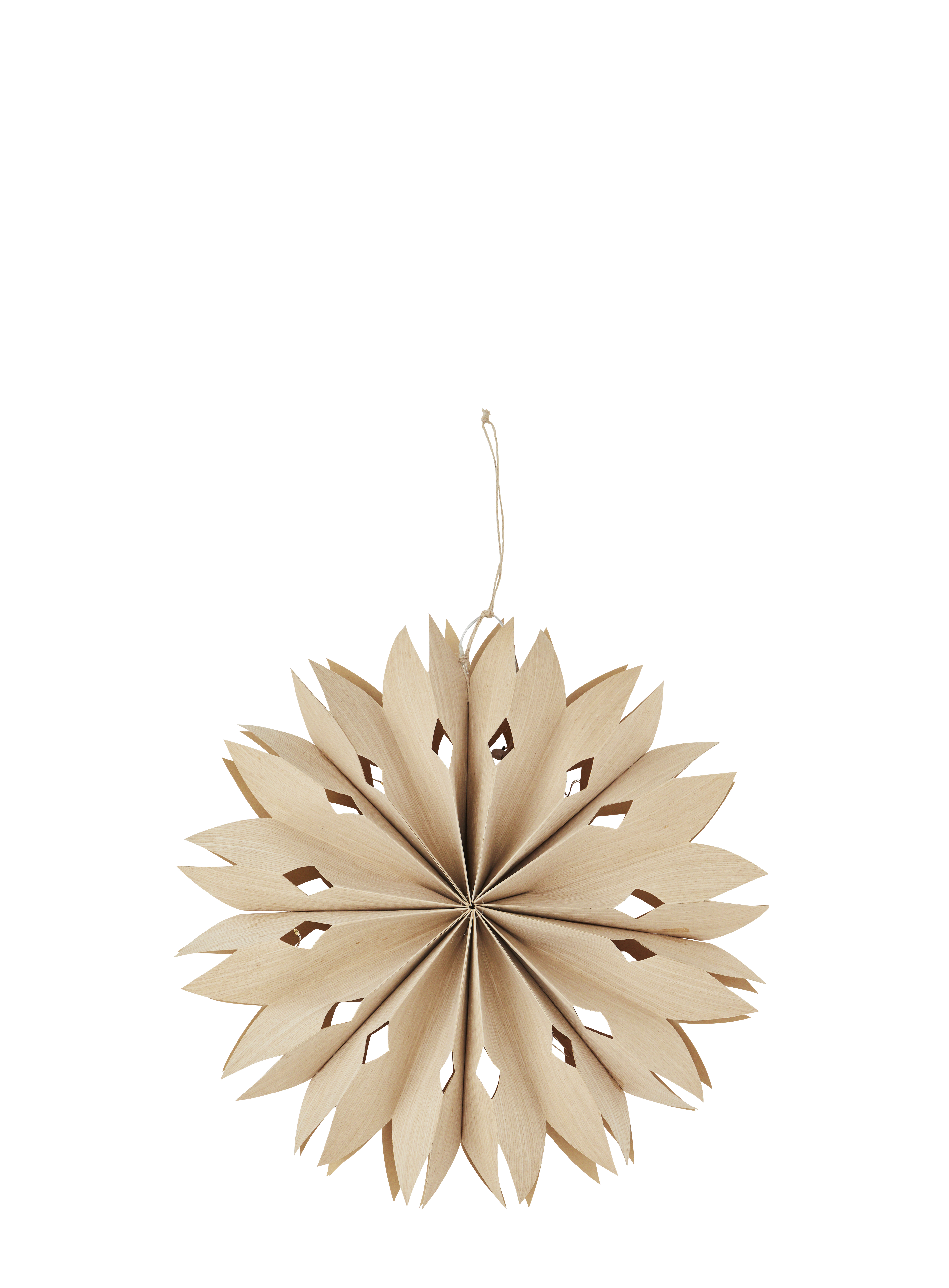 VENEER PAPER STAR W LIGHTS Natural 40 cm
