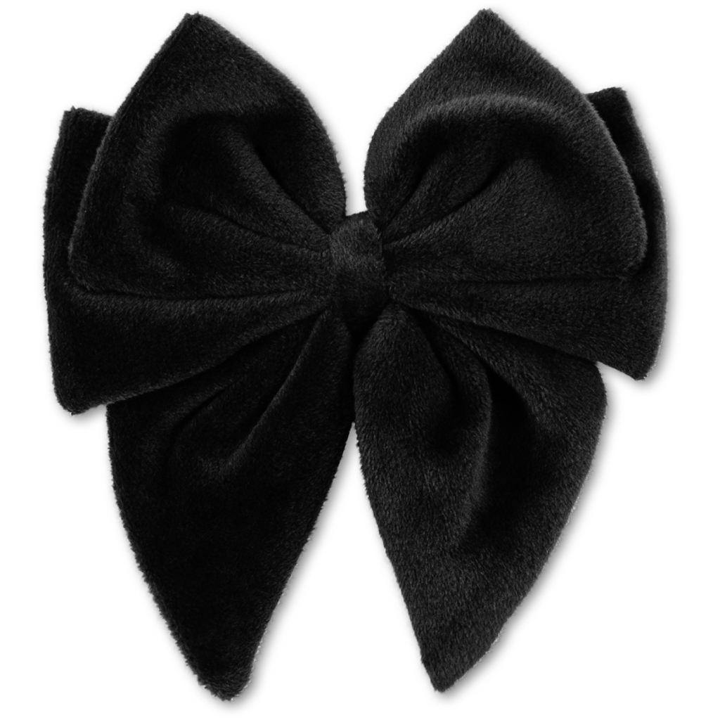 VELVET BOWIE HAIR CLIP BLACK
