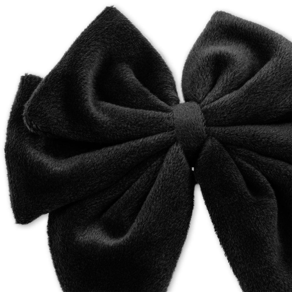 VELVET BOWIE HAIR CLIP BLACK - 2