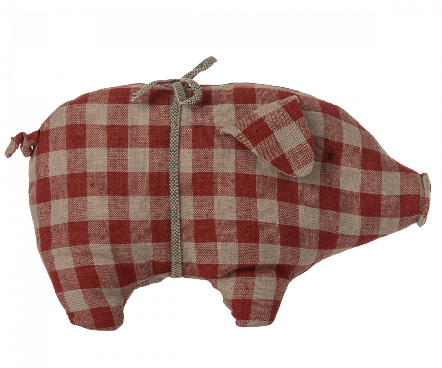 Pig Small Red check