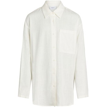 Latti LS Linen Shirt White