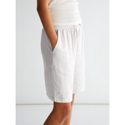 Tanja Linen Shorts White