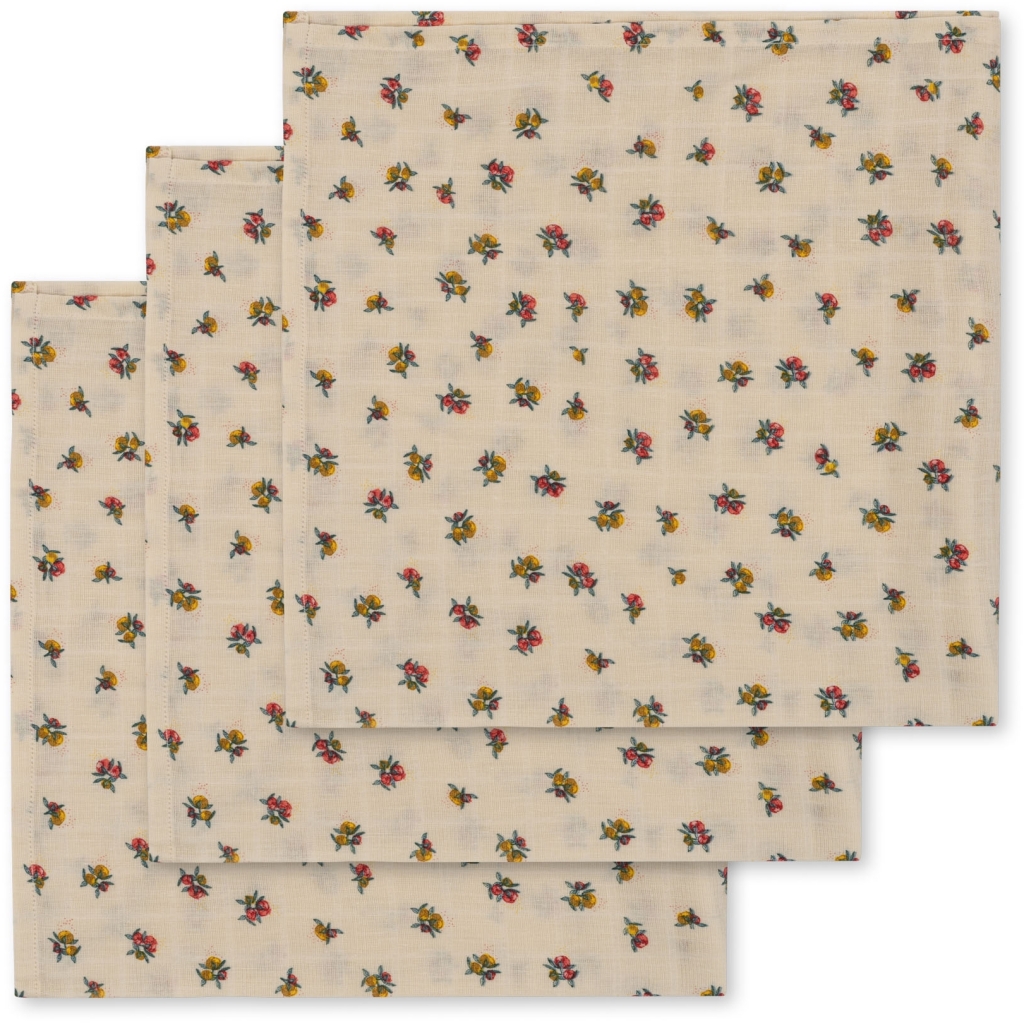 3 PACK MUSLIN CLOTH GOTS PEONIA - 3