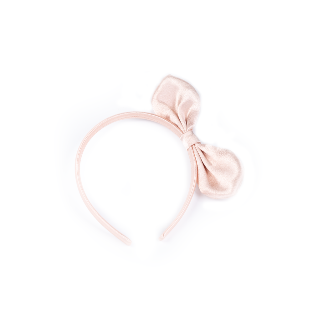HEAD BAND BOW SILK Rosa - 2