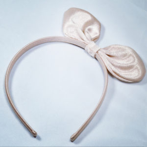 HEAD BAND BOW SILK Rosa