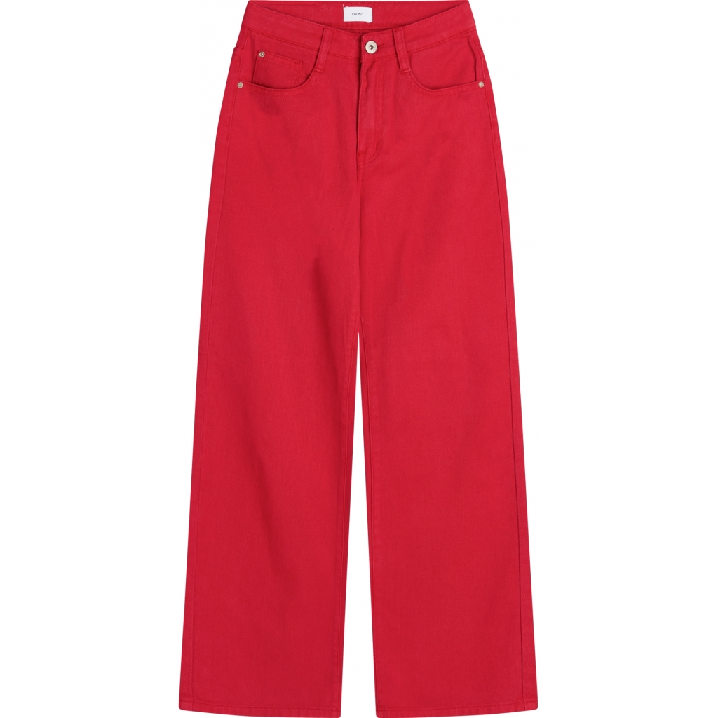 Wide Leg Red Jeans