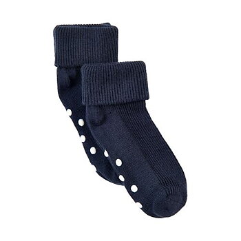 Baby rib sock w ABS 2-pack navy