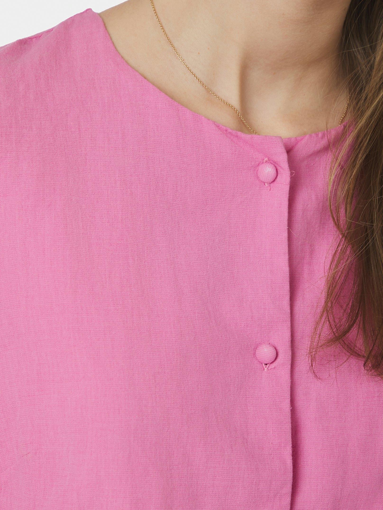 Moisa Linen Blouse Pink - 6
