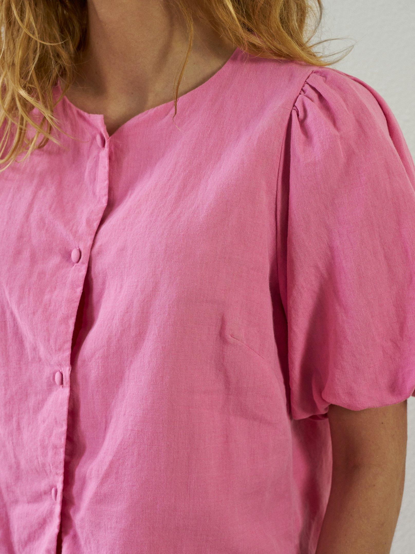 Moisa Linen Blouse Pink - 8