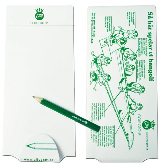 Score Card holder with game rules