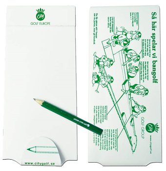 Score Card holder with game rules