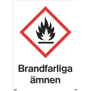 Brandfarliga ämnen 150x210 mm Efterlysande