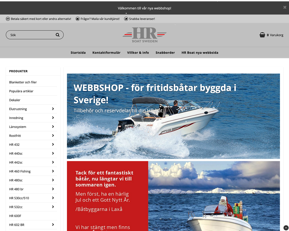 Uppdatering webbshop - 2